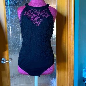 Torrid Hi Neck Lace Bodysuit
